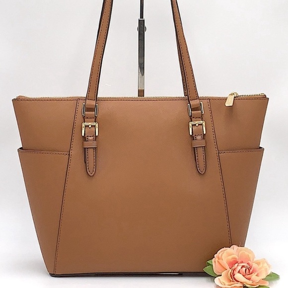 MICHAEL KORS CHARLOTTE LARGE TOP ZIP TOTE BAG LUGGAGE (NWT) - Picture 3 of 11